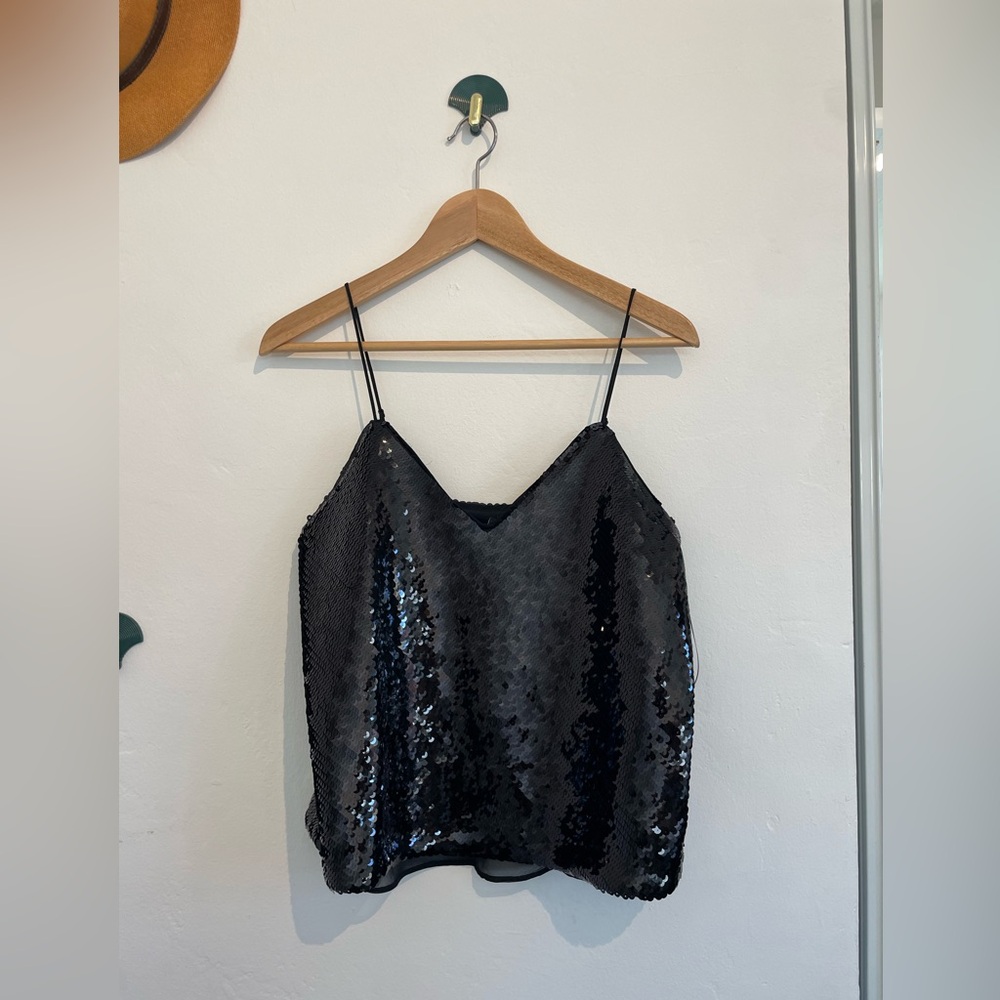 Express Black Sequin Camisole